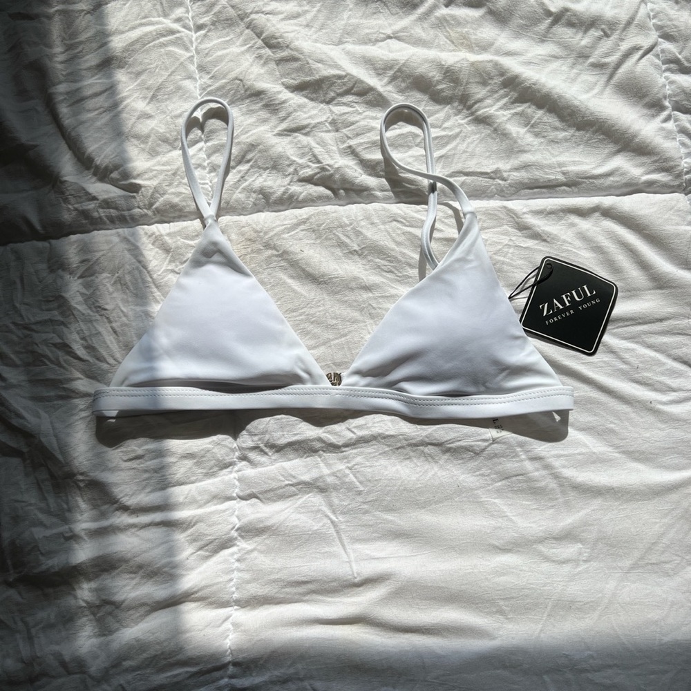 white bikini top